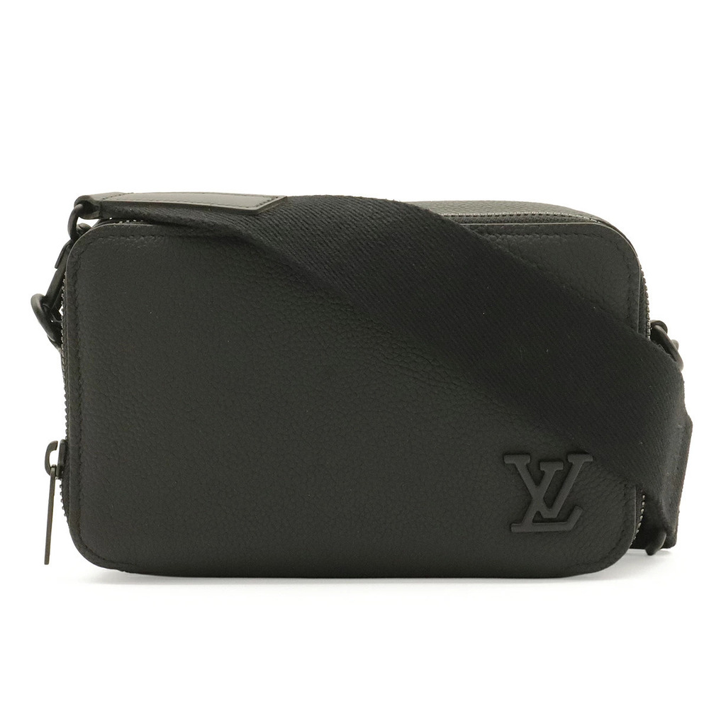 LOUIS VUITTON LV Aerogram Alpha Wearable Wallet Shoulder Bag Noir Black